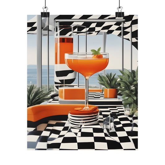 Aperol Capsule: Checkered Deco Spritz Print